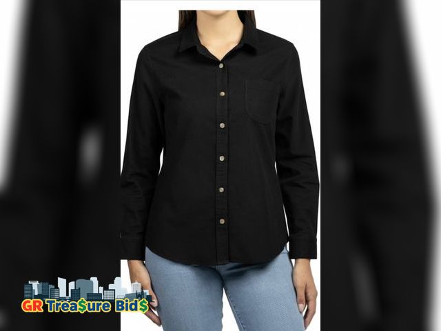 Lot 111-51231 - New Jachs Girlfriend New York Women's Long Sleeve Mini Corduroy Button Up Shirt Size Medium