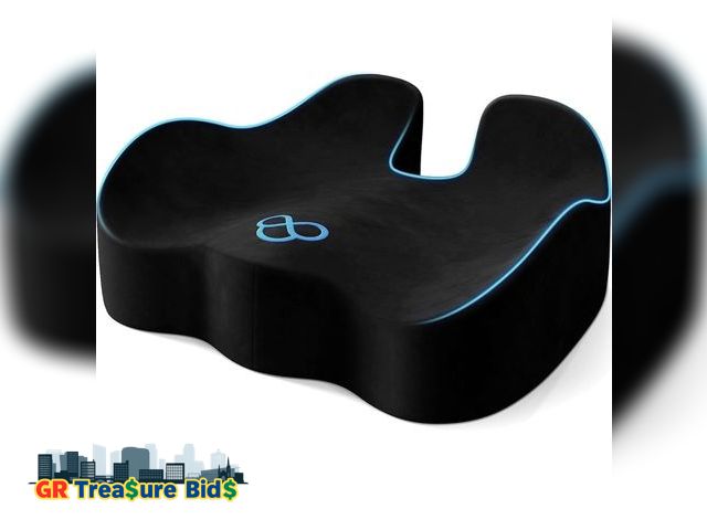 Lot 111-52464 - New Seat Cushion, Memory Foam Chair Cushions for Tailbone/Sciatica Easing, Chair Pillow with Handles...