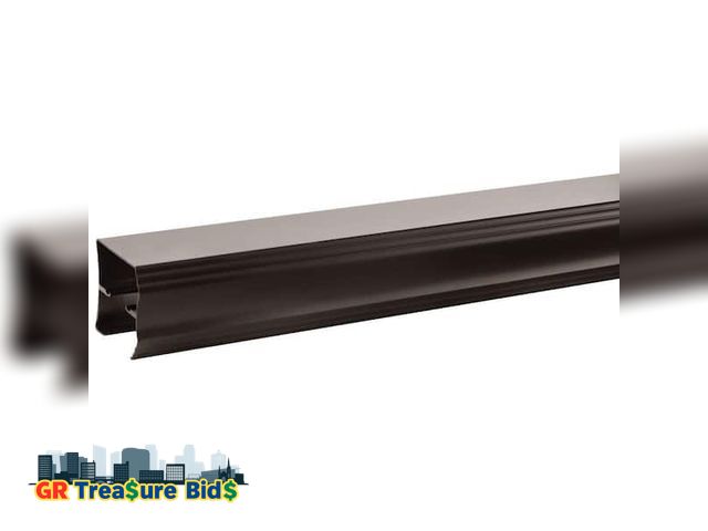 Lot 111-44323 - 48-60 in. W Traditional Semi-Frameless Sliding Shower Door Track Assembly Kit in Bronze For 1/4 in. ...