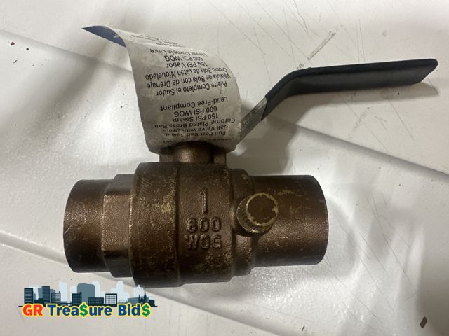 Lot 111-7477 - New 1″ Full Port Sweat Ball Valve – Lead-Free Copper (SWT)