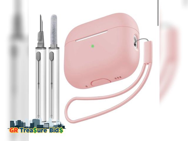 Lot 111-57007 - Compatible with Airpods Pro 2 Case, Soft Silicone Skin Cover Protective Cases with Cleaner kit and L...