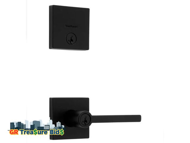 Lot 111-95056 - New Lot of (3) Kwikset 991 Halifax Keyed Entry Lever and Single Cylinder Deadbolt Combo Pack Featuri...