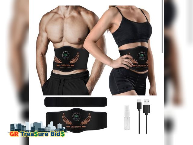 Lot 111-27516 - New Ab Stimulator Belt, Tactical x Abs Stimulator Muscle Toner Home Office Workout Equipment for Abd...