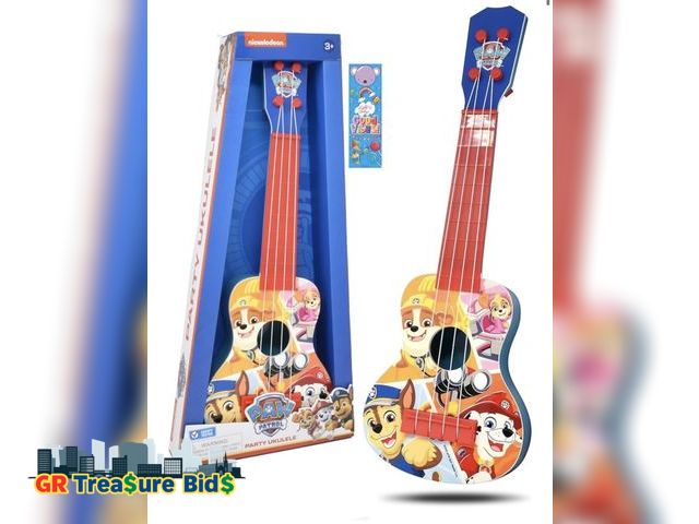 Lot 111-51923 - Paw Patrol Kids Toy Ukulele Guitar 4 String for Toddlers Party Guitar Ukulele Play Musical Instrumen...