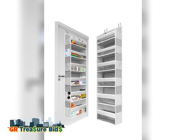 Lot 111-1846 - New Hanging shoes organizer HOMELUX THEORY 1 PC Heavy Duty Over the Door 53in H. 22inW. 12in D &amp;...