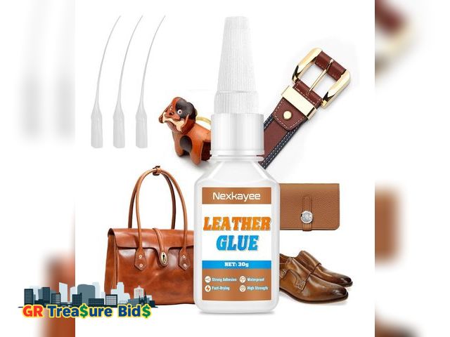 Lot 111-41314 - Leather Glue, Fast-Drying Adhesive, Clear Superglue for Repairing Furniture Upholstery, Sofas, Shoes...