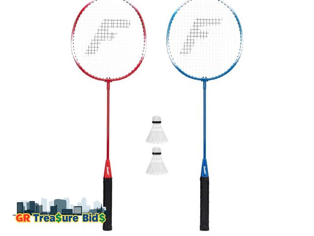 Lot 111-43759 - Franklin Sports Badminton Racket + Birdie Set - Replacement Badminton Equipment for Kids + Adults - ...