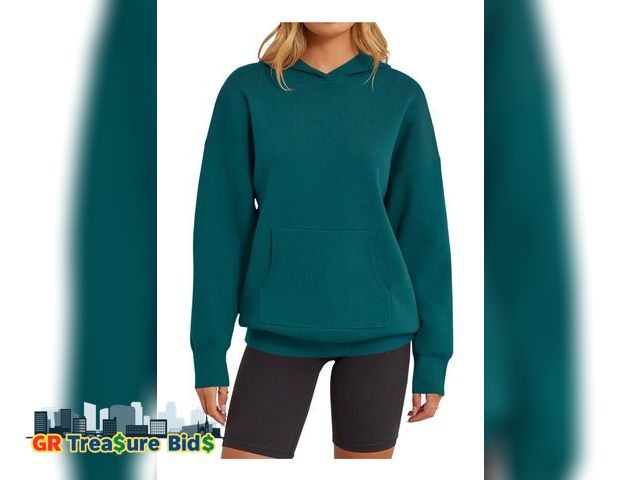 Lot 111-74229 - New MEROKEETY Women's 2025 Fall Oversized Hoodie Long Sleeve Pullover Sweater Ribbed Knit Sweatshirt...
