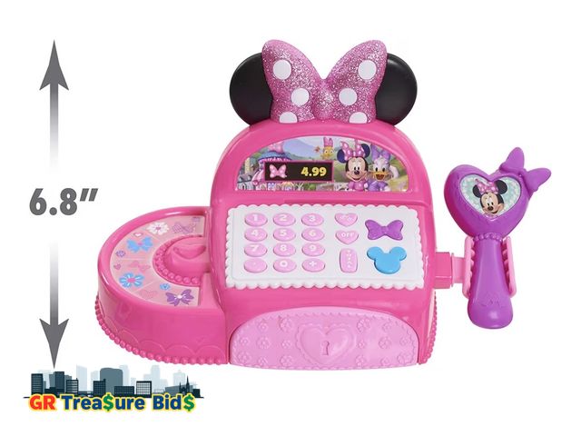Lot 111-49036 - Disney Junior Minnie Mouse Bowtique Cash Register, Kids Toys for Ages 3 Up by Just Play