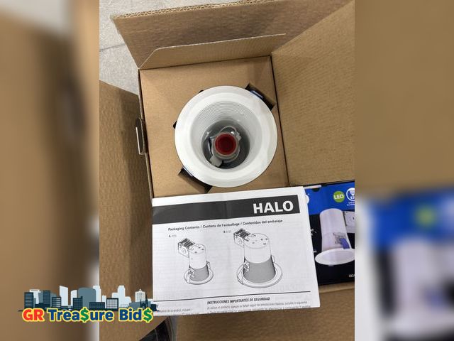 Lot 111-93478 - New Cooper halo EZ-TRIM 4” Halo 4 packs-of Cooper Lighting Solutions Halo CEZ6126E26WBICAT 6” EZ-Tri...