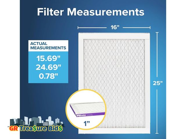 Lot 111-93962 - Filtrete Healthy Living Ultra Allergen Reduction AC Furnace Air Filter, MPR 1500, 16 x 25 x 1-Inches