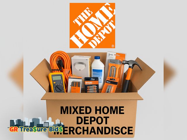 Lot 111-81332 - Mixed Home Depot Merchandise Box – Tools, Electrical, Hardware &amp; More

Description:
This is a mi...