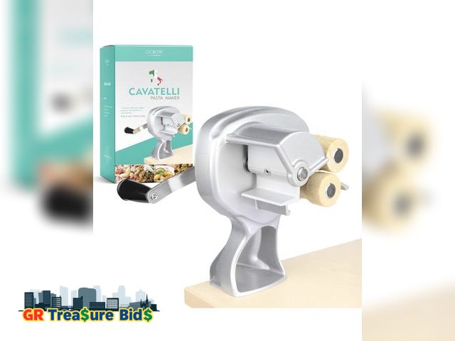 Lot 111-52390 - O'Creme Wooden Roller Cavatelli Pasta Maker – Original Italian Pasta Roller Machine – Non-Stick Coat...