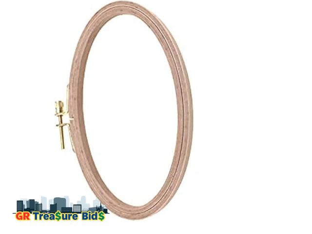 Lot 111-76735 - BWRMHME Wooden Oval Embroidery Hoops 4 X 6 Inch Wood Cross Stitch Wooden Hoop Handing Embroidery Fra...
