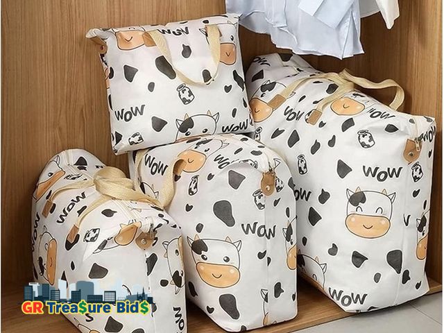 Lot 111-53064 - 4Pcs Large-capacity storage bag, Dustproof Quilt Storage Bag, clothes quilt storage bag, Moisture-Pr...