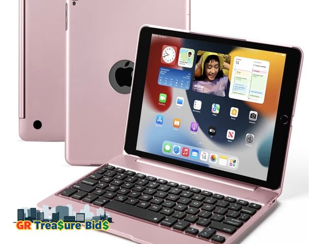 Lot 111-72626 - New Premium Bluetooth Keyboard Case for iPad 9.7-inch Compatible with New iPad 6th/5th Gen, iPad Pro...