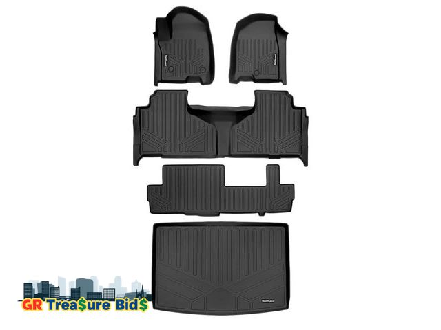 Lot 111-597730 - SMARTLINER 3 Row Floor Mats &amp; Cargo Liner Behind 3rd Row Set Compatible with 2021-2023 Suburban/...