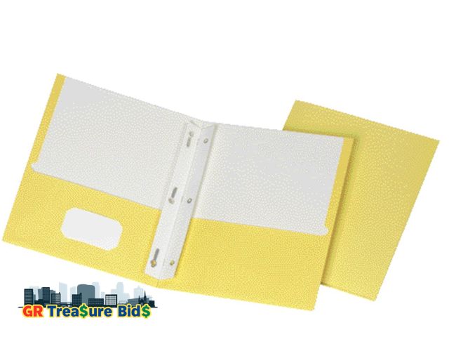 Lot 111-76793 - lot of (2) 25pcs folder combination portfolio #258 yellow 50 total