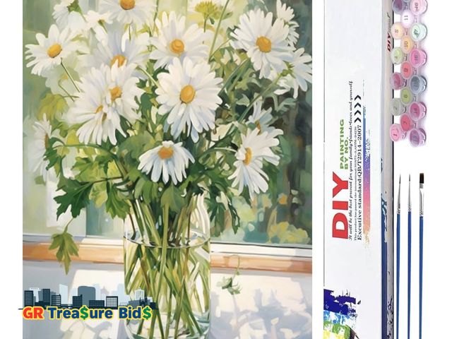 Lot 111-96202 - HIVIEW Paint by Numbers for Adults 16 x 20 inch Canvas DIY Oil Painting for Adults Kids Beginners ，E...