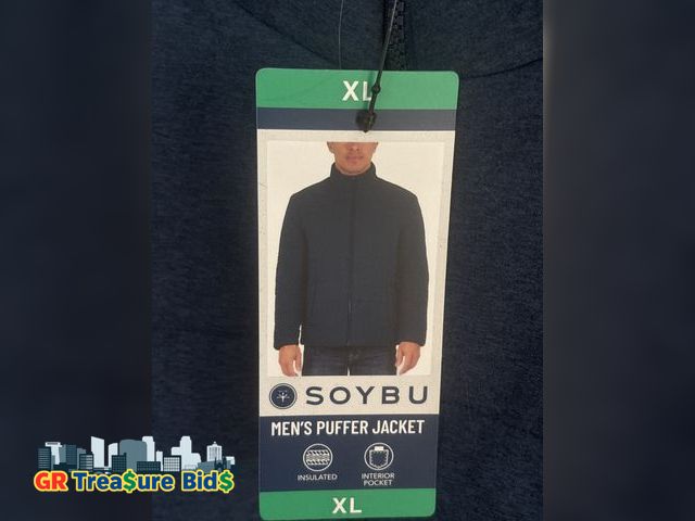 Lot 111-55026 - 1 New SOYBU , Men’s puffer jacket blue color size XL