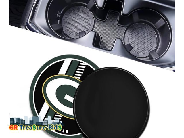 Lot 111-7527 - New 2 Pack Car Cup Holder Insert Coasters, 2.75 Inch Universal Auto Non-Slip Cup Holder Embedded in ...