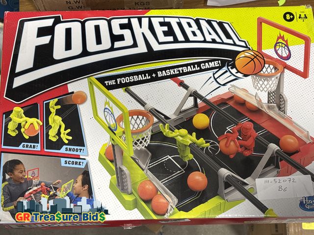 Lot 111-52072 - Hasbro Gaming Foosketball, The Foosball Plus Basketball Shoot and Score not searched Tabletop Game f...