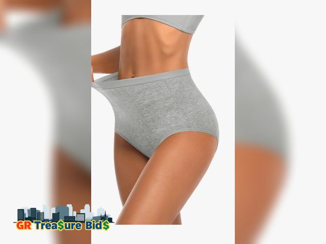 Lot 111-32425 - New LILBETTER Women's Soft Underwear Briefs High Waisted Full Coverage Ladies Panties (M/L)