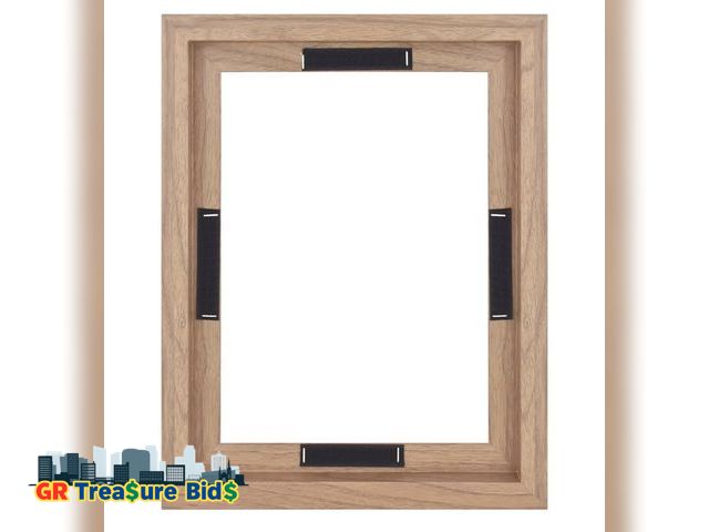 Lot 111-46271 - MCS Canvas Float Frames 9x12 Frame, Walnut Wood Grain Frame for Finished NEW Canvases, Vertical &amp...