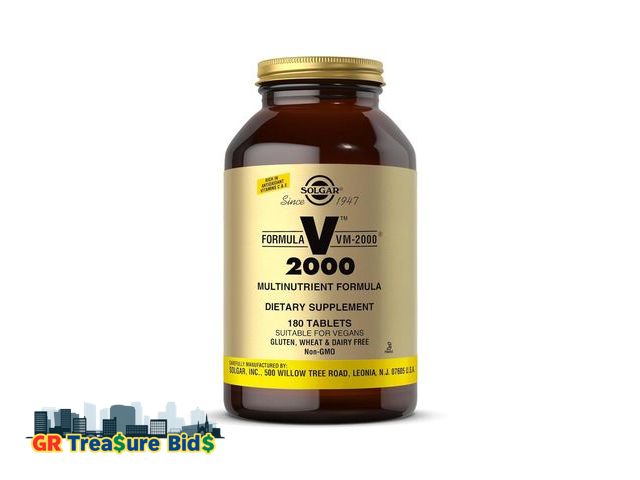 Lot 111-42931 - Solgar Formula VM-2000, 180 Tablets - Multinutrient System - Non-GMO, Vegan, Kosher, Gluten Free, Da...