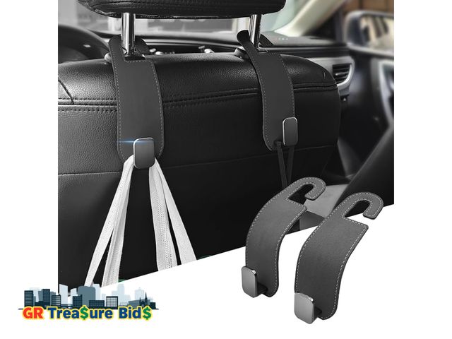 Lot 111-69285 - PCS Car Seat Headrest Hooks Purse Hook for Car Leather Car Seat Hooks for Universal Vehicle Hanger S...