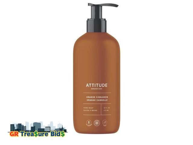 Lot 111-63323 - lot of 3 ATTITUDE Liquid Hand Soap, EWG Verified, Plant and Mineral-Based, Vegan Personal Care Produ...