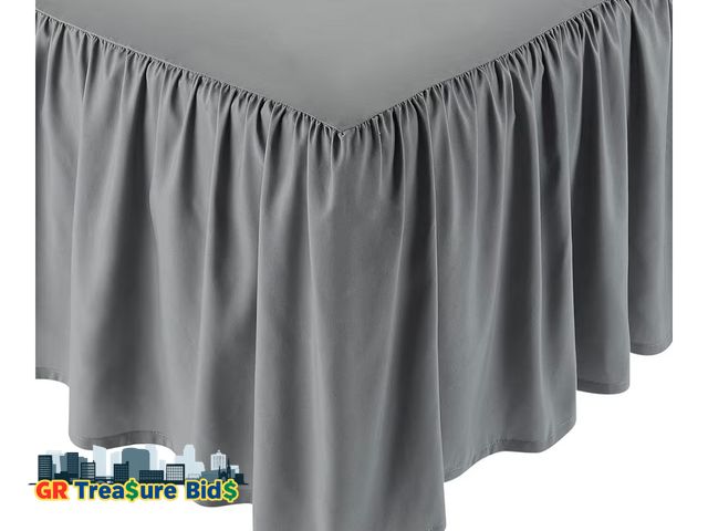 Lot 111-82673 - New Wrinkle Resistant Machine Washable Ruffled Bed Skirt, Fade Resistant 100% Microfiber with 16" Dr...