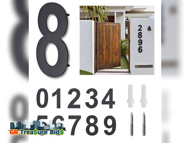 Lot 111-14262 - 8 Inch House Number,Floating Stainless Steel 304 Home Street Number Sign,Large Address Numbers with ...