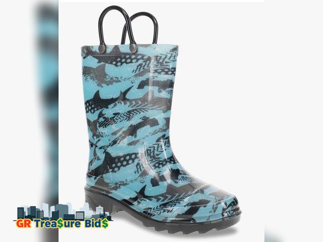 Lot 111-63806 - New Western Chief Kids Waterproof Light Up Rain Boots With Handles for Easy On and Off for Boys and ...