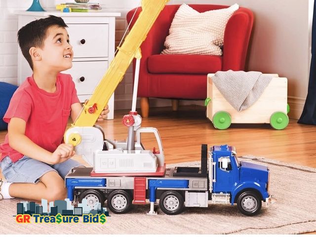 Lot 111-51847 - CO-T Dump Truck Toy - Tipper - Construction Vehicle Toys for Toddlers by Polesie - Orange/Yellow