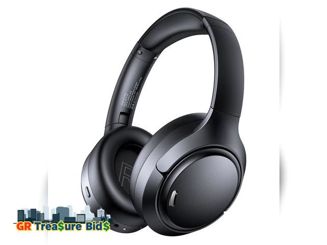 Lot 111-79037 - New Hybrid Active Noise Cancelling Bluetooth 6.0 Headphones 120H Playtime 6 ENC Clear Call Mic, Over...