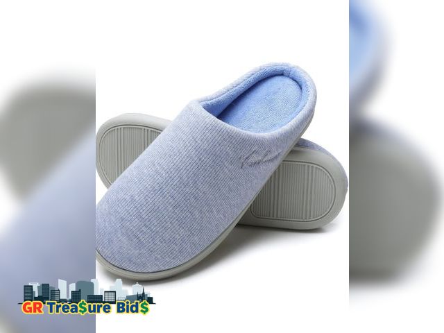Lot 111-50217 - New Women's House Slippers Comfy Memory Foam Bedroom Slippers Soft Light Ladies Shoes with Outdoor I...