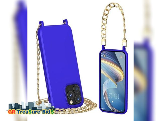 Lot 111-35576 - MATEPROX for iPhone 14 Pro Case with 2 Purse Chain Strap 7.9''/47.2'', Ultra Slim Cute Women Girls P...