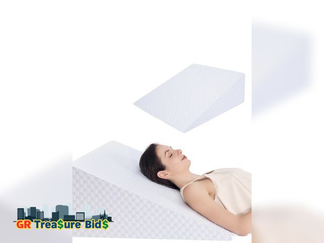 Lot 111-4454 - 1 Wedge Pillow 12in Bed Wedge Pillow for Sleeping, Snoring, Back Support, After Surgery, Triangle Pi...