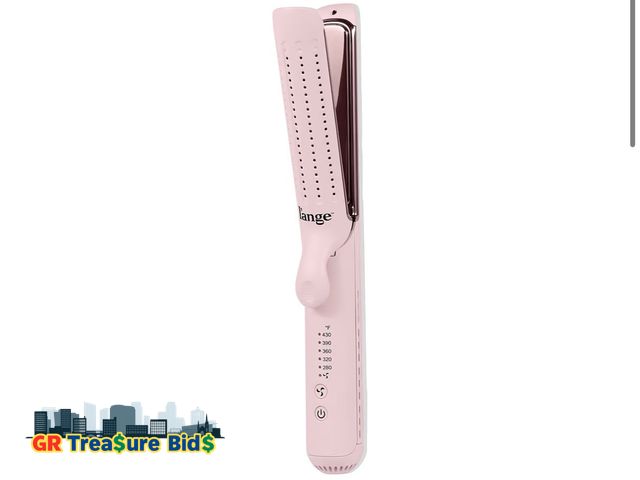 Lot 111-D2 - New L'ANGE HAIR Le Duo Edge 360° Airflow Titanium Styler Blush | 2-in-1 Flat Iron Straightener &amp;...