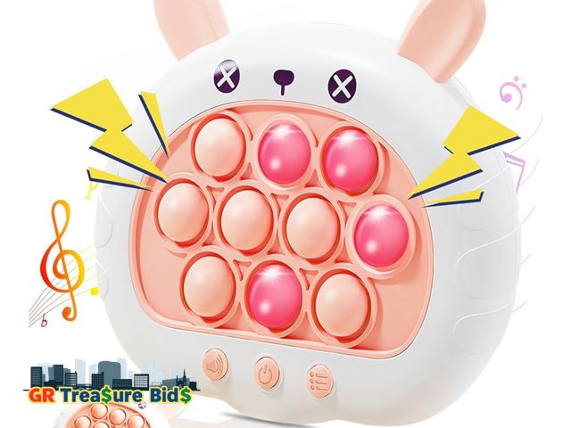 Lot 111-93886 - Fast Push Fidget Toys - Electric Handheld Pop Sensory Light up Toy with Music, Quick Push Bubble Gam...