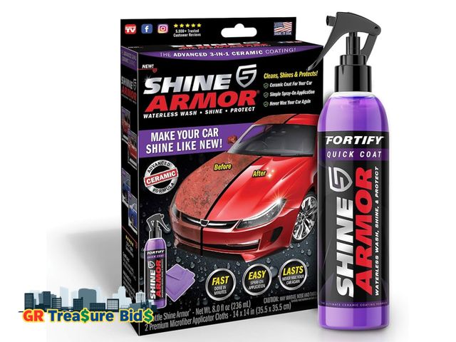 Lot 111-80508 - SHINE ARMOR Fortify Quick Coat High Performance Ceramic Coating, Car Wax Spray, Hydrophobic Top Coat...