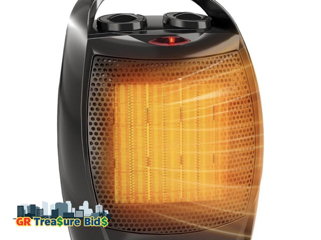 Lot 111-8262 - New Portable Electric Space Heater - 1500W/750W Thermostat, 2-in-1 Fast Heating Ceramic Desk Heater ...