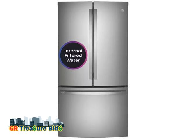 Lot 111-7784 - GE Profile PWE23KYNHFS Refrigerator/Freezer Refrigerator 23.1 cu. ft. French Door Refrigerator in Fi...