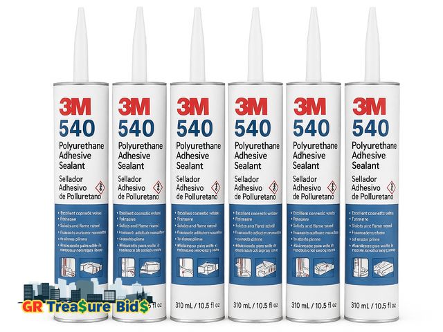 Lot 111-8527 - 3M Polyurethane Sealant 540 White, Net 10.5 Fluid Ounce Cartridge, (Case of 6)
