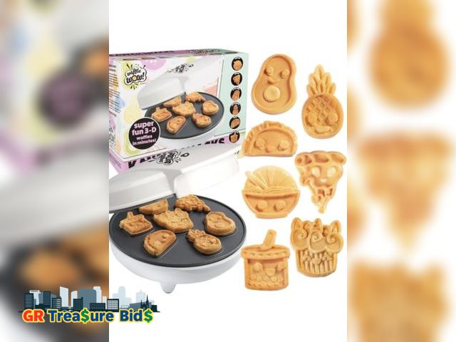 Lot 111-51274 - Waffle Cone Maker - Electric Nonstick Waffle Iron  - Small Kitchen Appliances (White) with out box