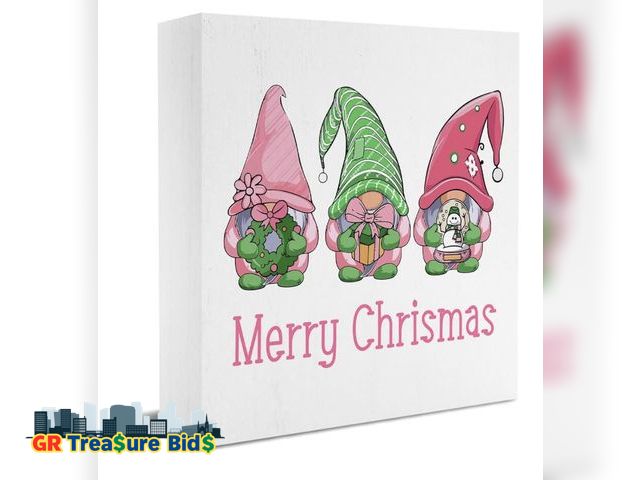 Lot 111-40882 - Pink Merry Christmas Vacation Sign - santa Decor - Xmas Movie Decor - 5 x 5 Inch
