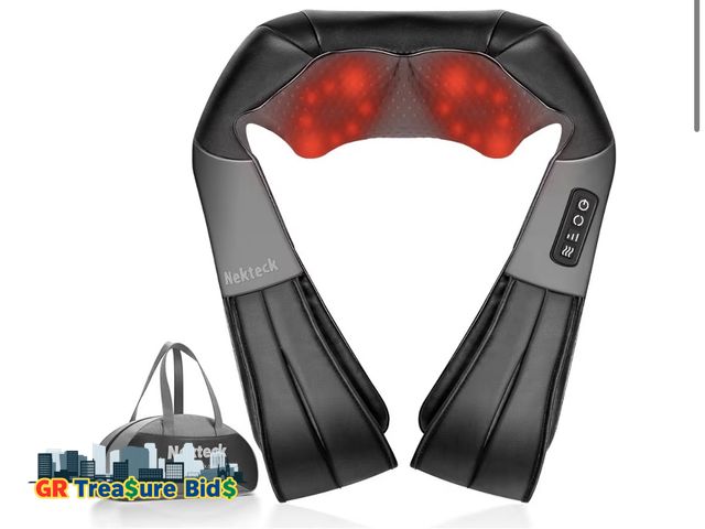 Lot 111-80652 - New Nekteck Shiatsu Neck Massager with Heat for Pain Relief Deep Tissue, 2026 Upgraded Back Shoulder...