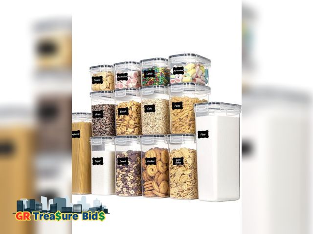 Lot 111-4451 - CHEFSTORY Airtight Food Storage Containers Set, 14 PCS Kitchen Storage Containers with Lids for Flou...