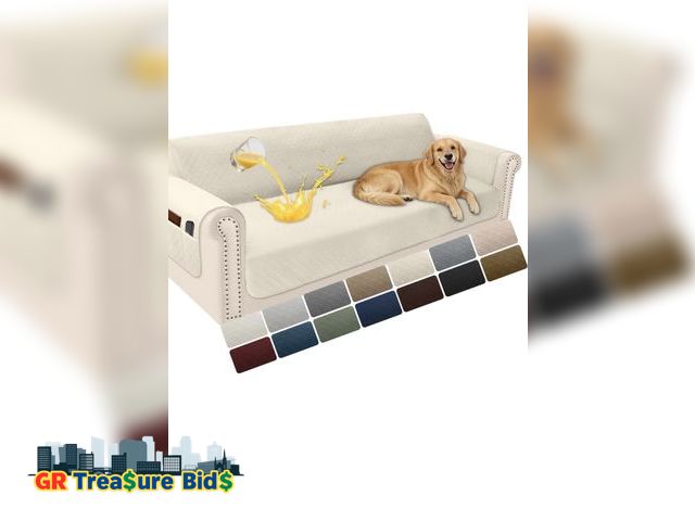 Lot 111-52346 - New Velvet 100% Waterproof Couch Cover for Dogs Washable Sofa Covers for 3 Cushion Couch Pet Friendl...